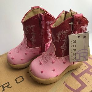 Size 2 Roper Baby Pink Cowgirl Boots New With Box